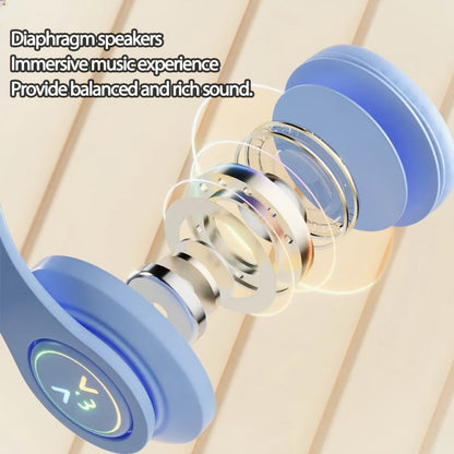 Foldable ANC Over-Ear Headphones with Bluetooth 5.3, Microphone and Four Gradient Color Hook Sets