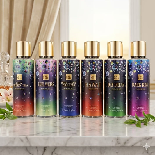 Floral EDP Body & Hair Perfume Mist for Women 8.4 oz Long Lasting Spray – 6 Scents Incantation Desire Temptation Warm Sweet Mi Magic – Gift for Her