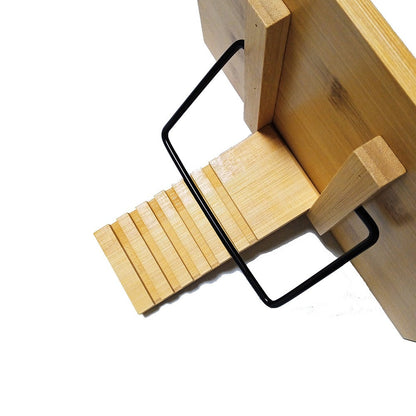Adjustable Foldable Book Stand with Three Checkout Styles, Page Clips and 11 x 7.9-Inch Reading Panel