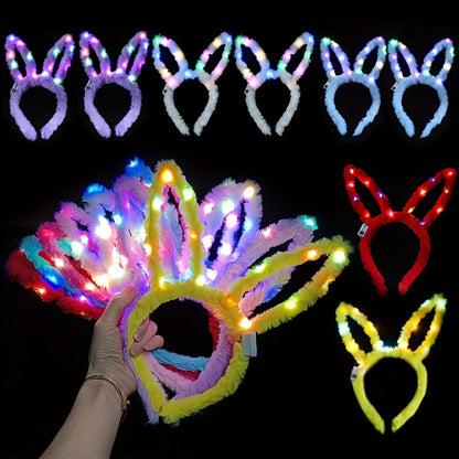 LED Bunny Ear Headbands 25-Pack for Parties, Celebrations and Guest Favors, with the Listed Configuration