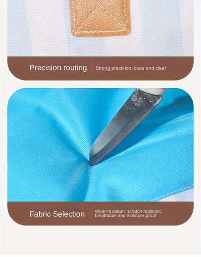 Large Zippered Bedding Storage Bag with Airplane Bear Print, Carry Handles and Exact One-Piece Size Option