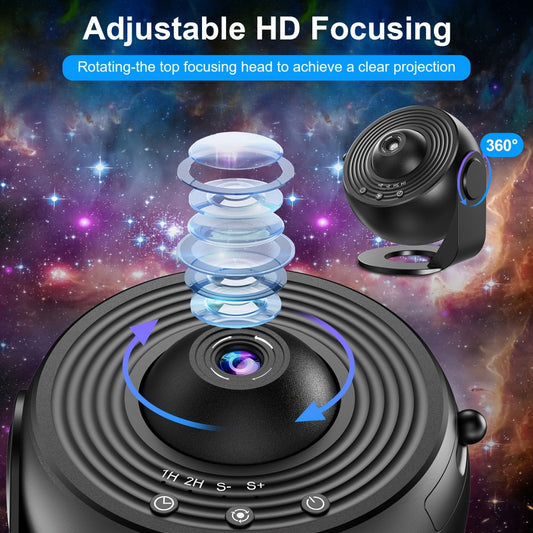 Star Projector Galaxy Aurora Night Light – 13-in-1 Planetarium Projector for Bedroom, Kids Room & Home Theater with Atmospheric LED Lighting