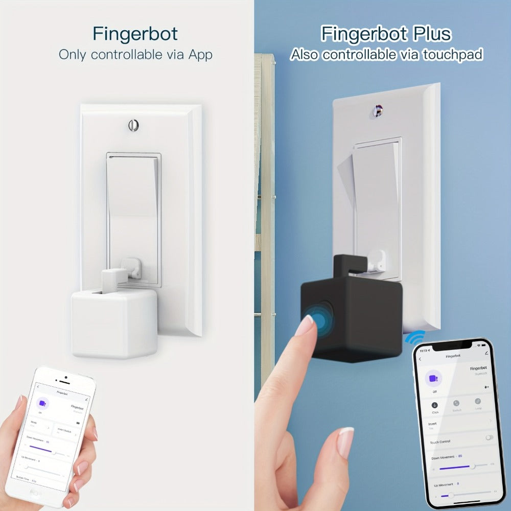Smart Button Pusher Robot Fingerbot Plus, MOES Wireless Switch Controller, Works with Alexa, Google Home & Tuya App