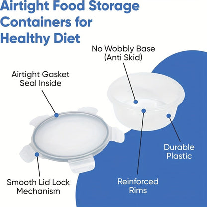 24 or 48-Piece Plastic Food Storage Container Set with Snap Lids, Labels and Marker for Pantry Organization
