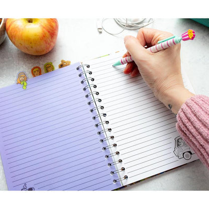 Scooby-Doo Spiral Notebook for Kids Mystery Machine 5-Tab Journal 75 Lined Pages Character Bookmark Tabs | Officially Licensed Scooby-Doo Gift for Boys Girls Fans Ages 5 6 7 8 9 10