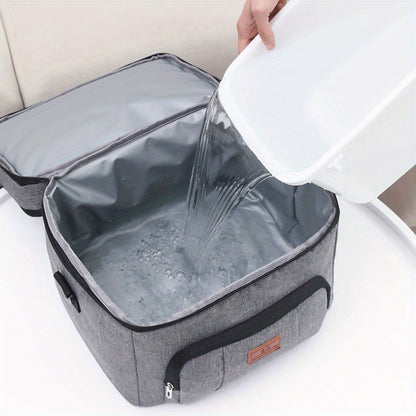 Insulated Lunch Bag Oxford Cloth Portable Food Bag Multipurpose Thermal Snack Bag for Work School Picnic Travel