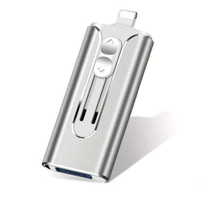 USB Flash Drive, 4-in-1 USB 3.0 OTG Photo Drive with 128GB or 256GB Capacity, Four Connectors and Four Colors