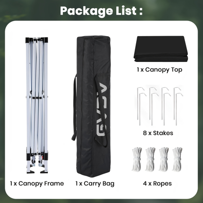 Straight-Leg 10x10ft Pop-Up Canopy Tent with 420D Oxford Top, Three Heights and Eight Colors