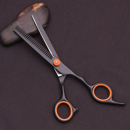 Hair Scissors Set 3 Pieces Japanese Steel - 6 Inch Thinning Shears, Razor Comb & Detangling Comb, Ambidextrous Texturizing Kit for Salon & Home Use, Gift for Hairstylists