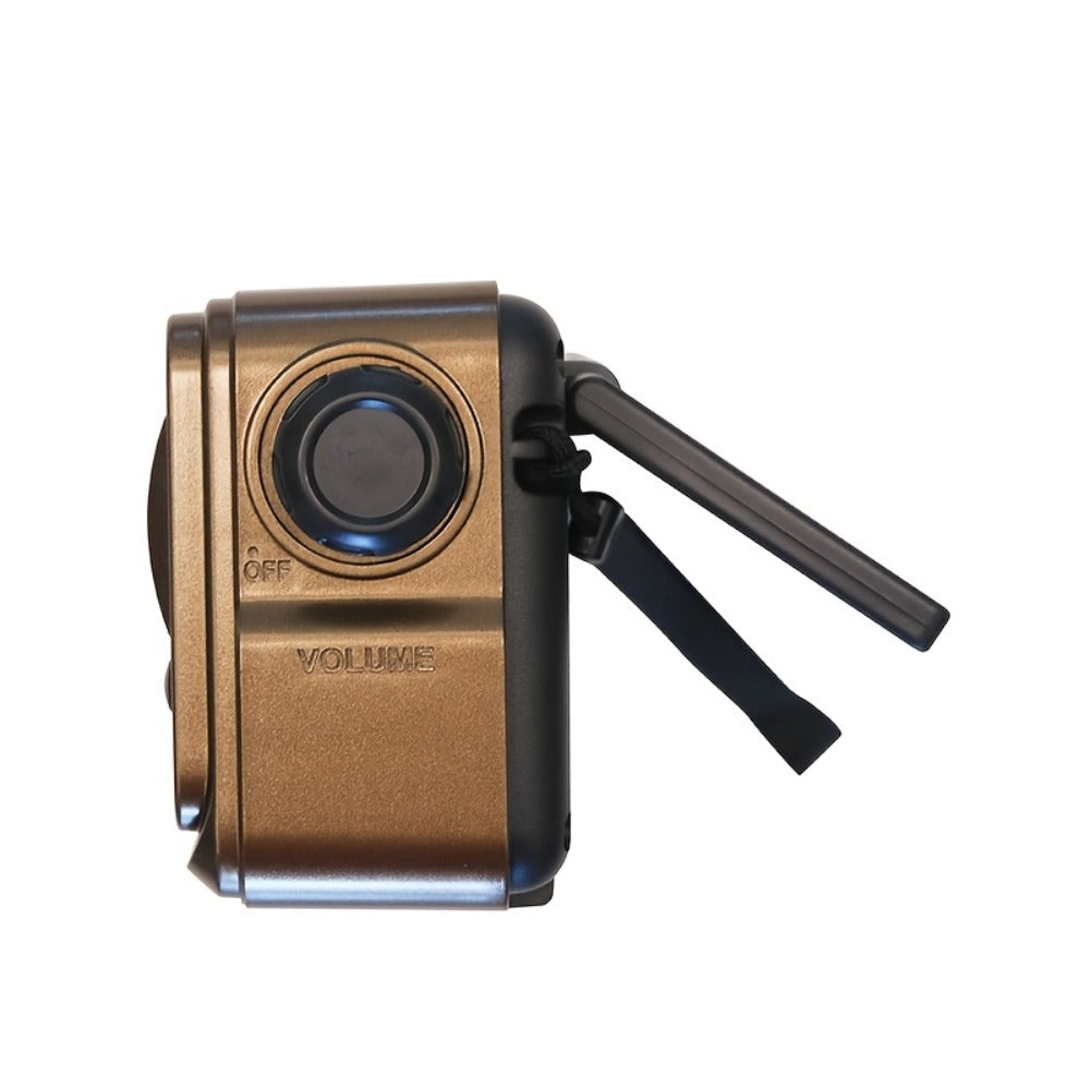 Retro FM Radio Speaker with Solar Panel, Bluetooth, USB and TF Card Playback in Black or Brown