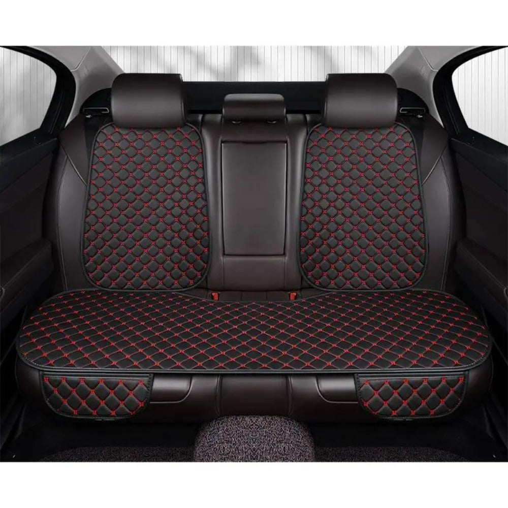 Car Seat Cover Rear Bench Protector with Source-Listed Water-Resistant Surface in Black or Red