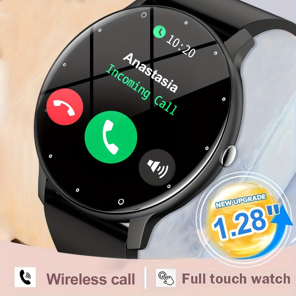 Smart Watch Round Display with Wireless Charging, 230mAh Battery, Music Control and Three Color Options