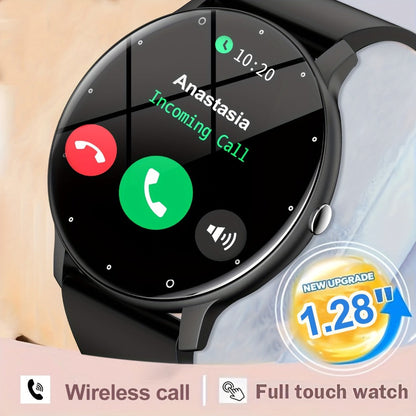 Smart Watch Round Display with Wireless Charging, 230mAh Battery, Music Control and Three Color Options