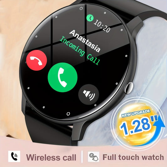 Smart Watch Round Display with Wireless Charging, 230mAh Battery, Music Control and Three Color Options