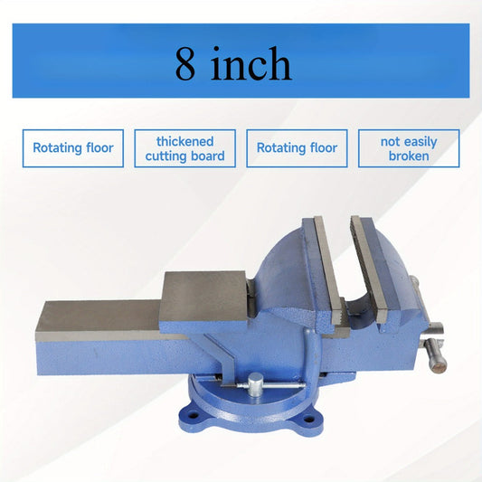 Bench Vise 5-Inch 360-Degree Swivel Base – Heavy-Duty Cast Iron Tabletop Vise with Pipe Jaws & Anvil, Locking Mechanics Clamp for Woodworking, Metalworking, Soldering & DIY