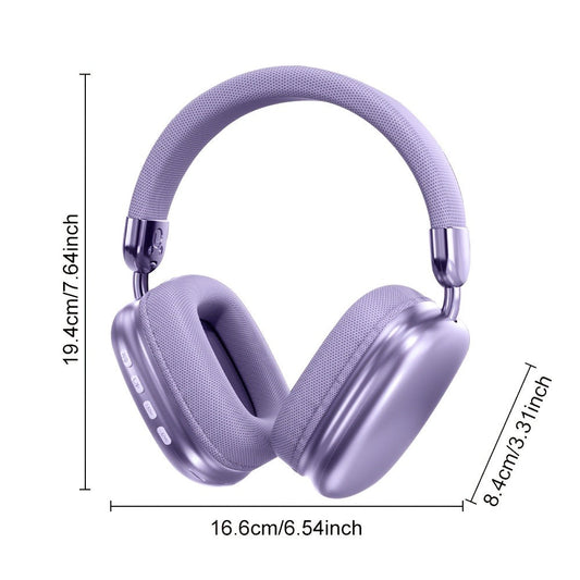 Rotatable Over-Ear Wireless Headphones Bluetooth 5.4 800mAh Large Battery Noise Reduction High Sound Quality Closed-Back Cushioned Headset for Sports Gaming Walking iOS Android Computer