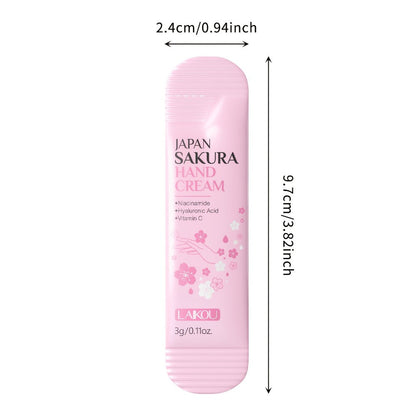 Twenty-Piece Pink Sakura-Print Mini Hand Cream Set with Individual 3-Gram Travel Sachet Tubes