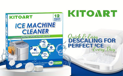 Ice Maker Cleaning Tablets Descaler 12/24/36 Pack, Food Grade Citric Acid Ice Machine Cleaner for Countertop Portable Commercial Ice Makers, Deep Clean Deodorize Remove Limescale