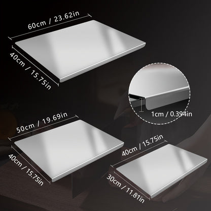 Stainless Steel Cutting Board Large Extra Thick 304 Food Grade Metal Chopping Board Non-Slip Butcher Block for Kitchen Meat Vegetables Fruits with Juice Groove