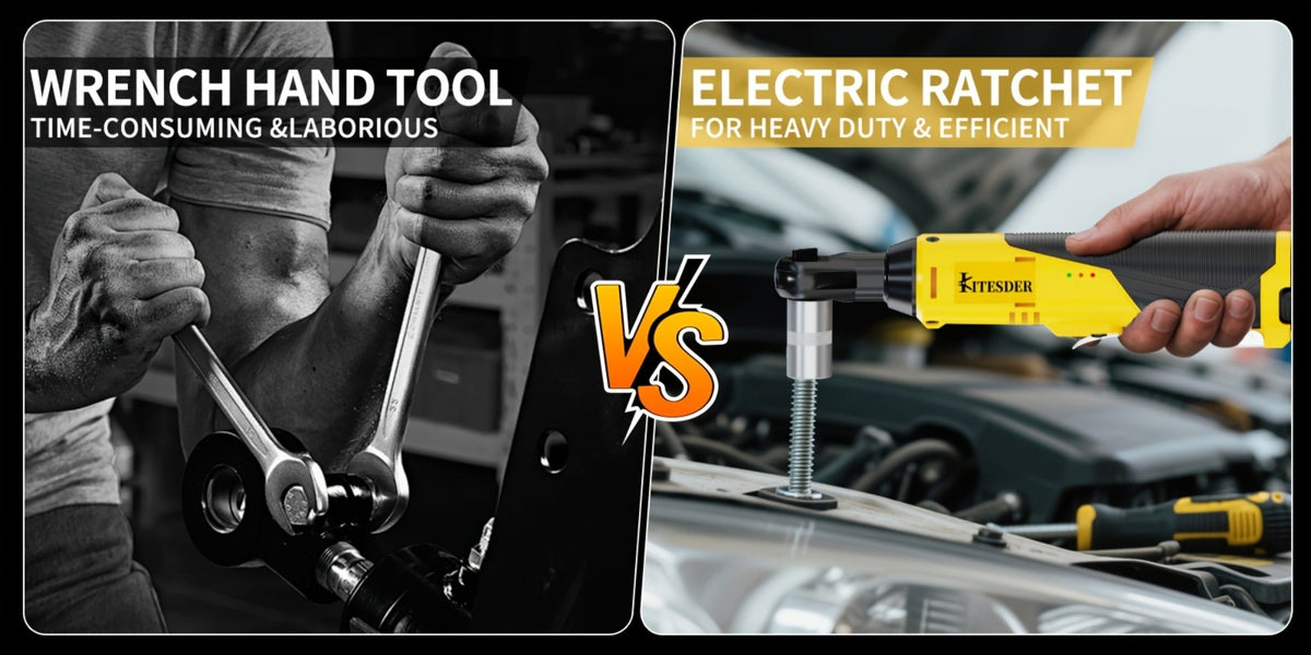 Electric Ratchet Wrench Set 12V Cordless with Lithium Battery, Fast Charge, Variable Speed Trigger