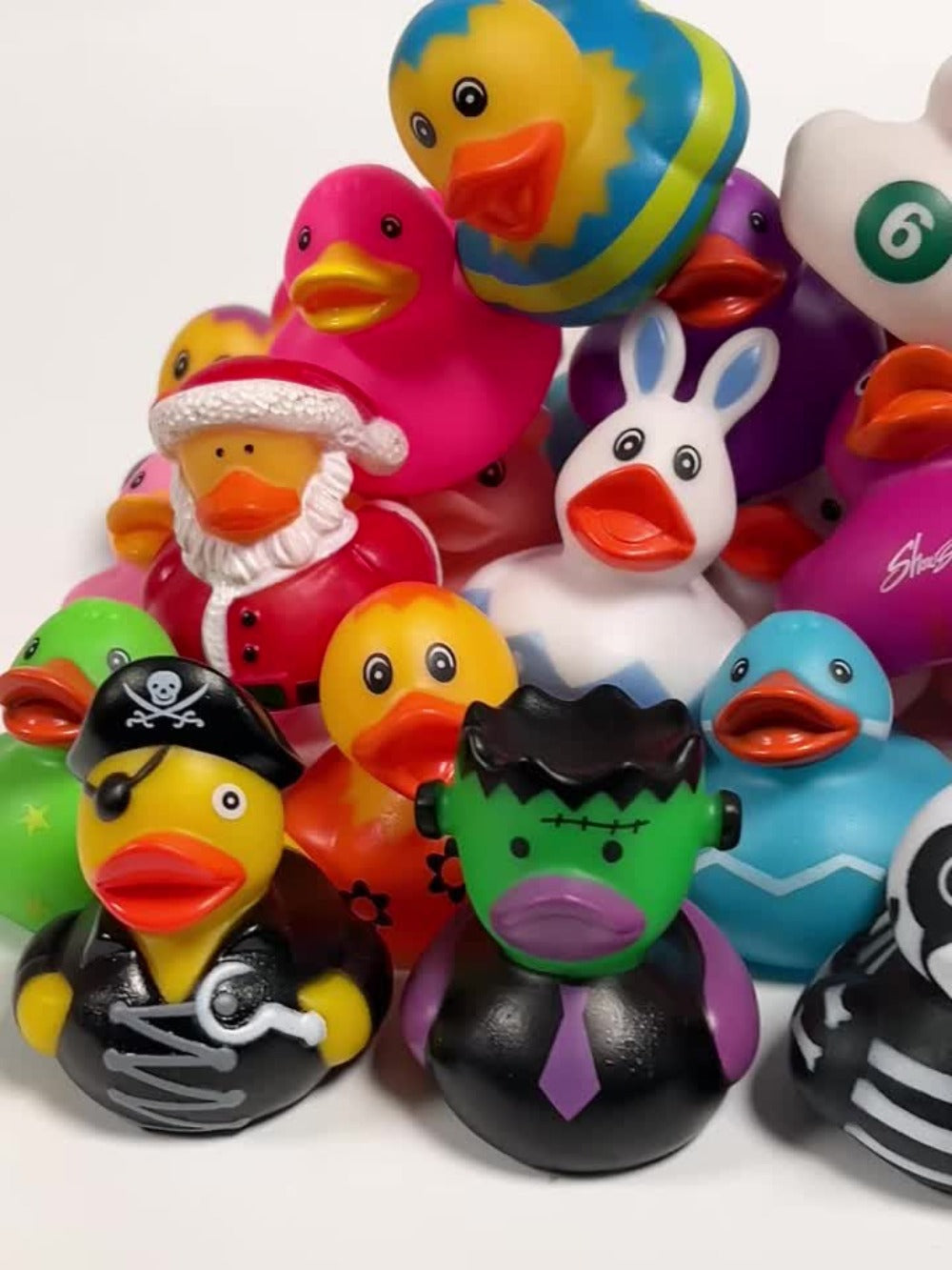 Halloween Novelty Duck Assortments in 20-Piece or 100-Piece Checkout Packs with Mixed Character Designs