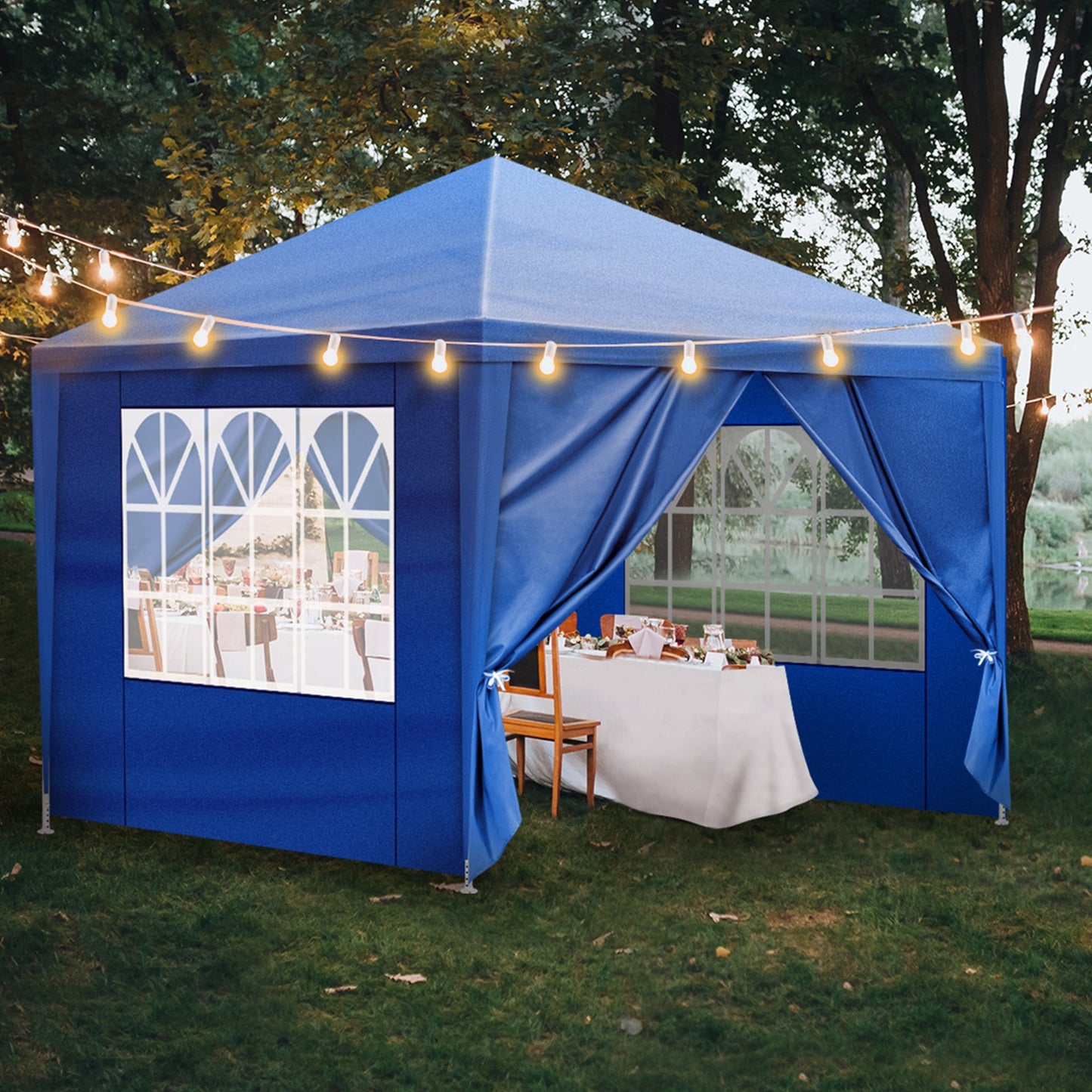 Pop Up Canopy Tent Waterproof Sidewalls | Party Wedding Camping Market