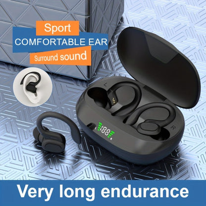 Wireless Earbuds Bluetooth 5.4 Open-Ear Sport Hooks with 24-Hour Playtime and LED Case for Running