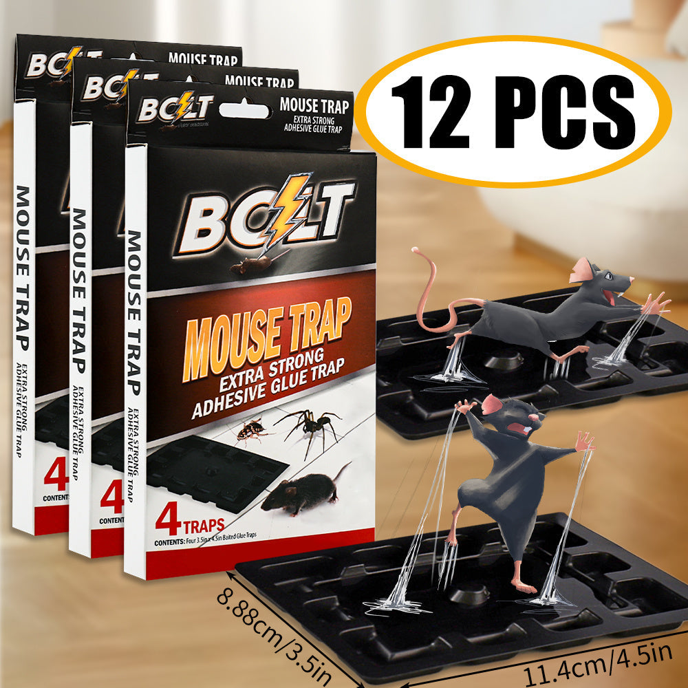 Pest Control BOLT Adhesive Tray Set with 6, 12 or 24-Piece Pack Options and Two Documented Tray Sizes