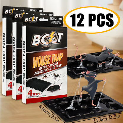 Pest Control BOLT Adhesive Tray Set with 6, 12 or 24-Piece Pack Options and Two Documented Tray Sizes