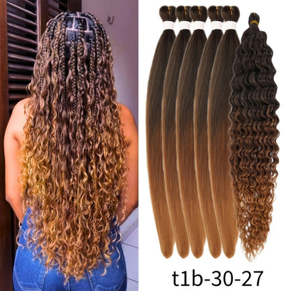 Six-Pack Braiding Hair with Deep-Curly Ends in Seven Pictured 26- or 32-Inch Color Options
