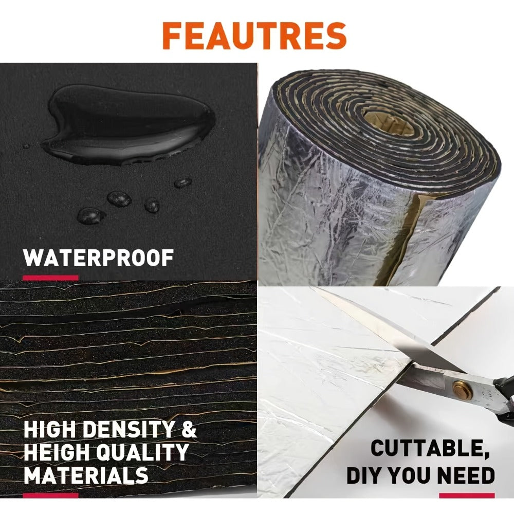 Sound Deadening Mat 60"x40" 275Mil 7mm Self-Adhesive Thermal Insulation – Car Sound Deadener for Hood Door Trunk Floor Firewall Truck Van RV
