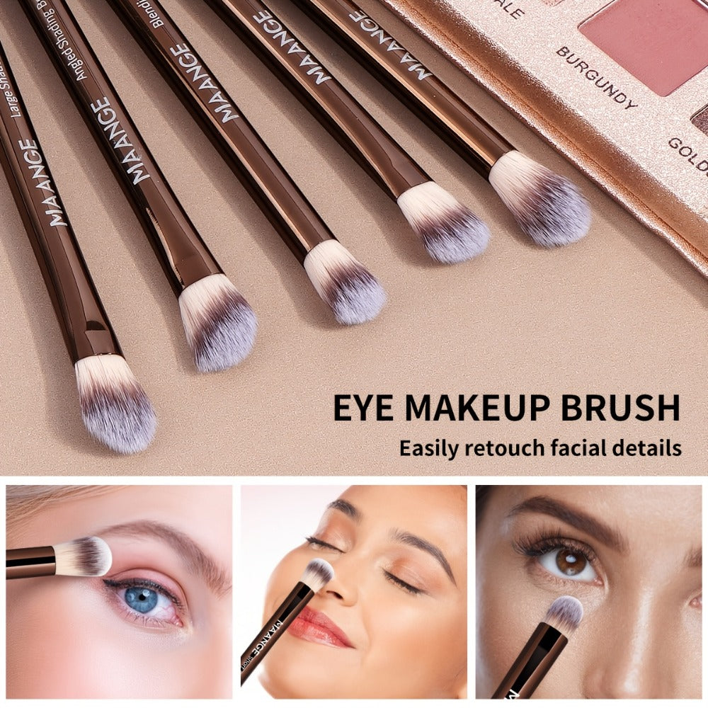 Professional Makeup Brush Set 20Pcs Metal Aluminum Tube Handle with Storage Bag Foundation Powder Blush Eye Shadow Kabuki Brushes for Women Travel Portable Multi-Function Black Gold