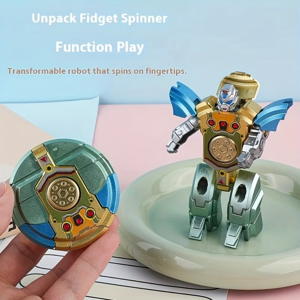 Fidget Spinner, Deformation Robot Fingertip Gyro, Creative Finger Gyroscope Toy for Kids & Adults