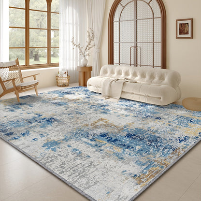 Moroccan and Boho Low-Pile Area Rug in Four Patterns with 59 x 82.6-Inch to 106.2 x 141.7-Inch Sizes