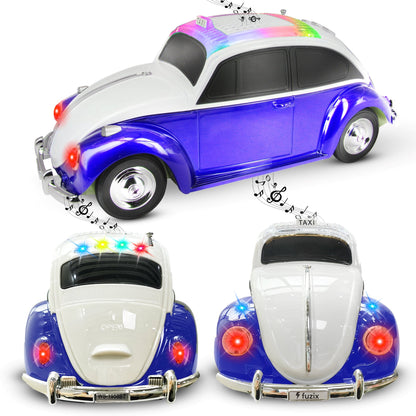 Fuzix WS-1958 Vintage Car Bluetooth Speaker with LED Headlights & Taillights | Retro Wireless Stereo, FM Radio, AUX/USB/TF, Built-in Mic, Rechargeable – Novelty Gift for Car Enthusiasts & Music Lovers