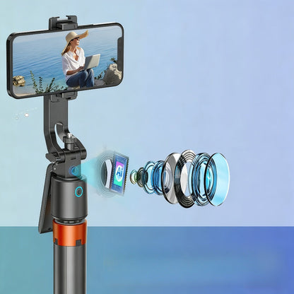 71 Inch AI Face Tracking Selfie Stick Tripod with Built-In Fill Lights & Wireless Remote – 360° Auto Rotating 2-in-1 Extendable Stand for iPhone Android, TikTok YouTube Live Streaming Fitness Vlogging