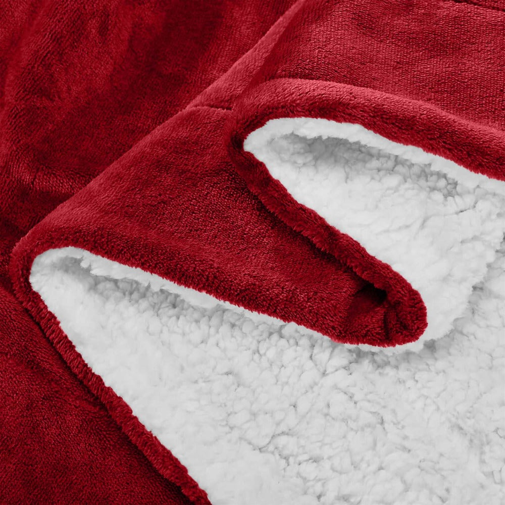 480GSM Sherpa Fleece Blanket – Double-Sided Heavy Warm Throw for Couch, Bed & Travel, Reversible All Season, 13 Colors, 3 Sizes