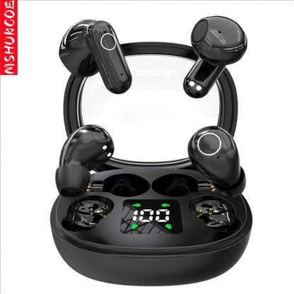 Four-Earbud Wireless Set with Two In-Ear Styles, Digital Charging Case and Three Color Options