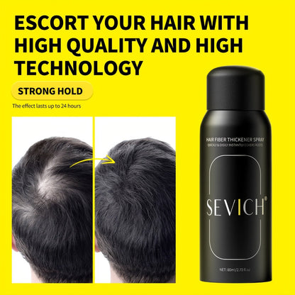 Root Cover Up Spray 80ml Instant Gray Hair Concealer with Plant-Based Fibers | Transfer-Resistant No-Mark Formula | Thicker Fuller Hair Appearance | Black & Dark Brown