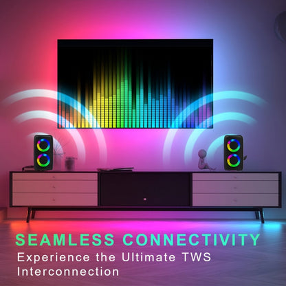 Portable Bluetooth Speaker KTS-1265 with Dual Drivers, RGB, 2400mAh, USB-C and About 4 Hours Playback