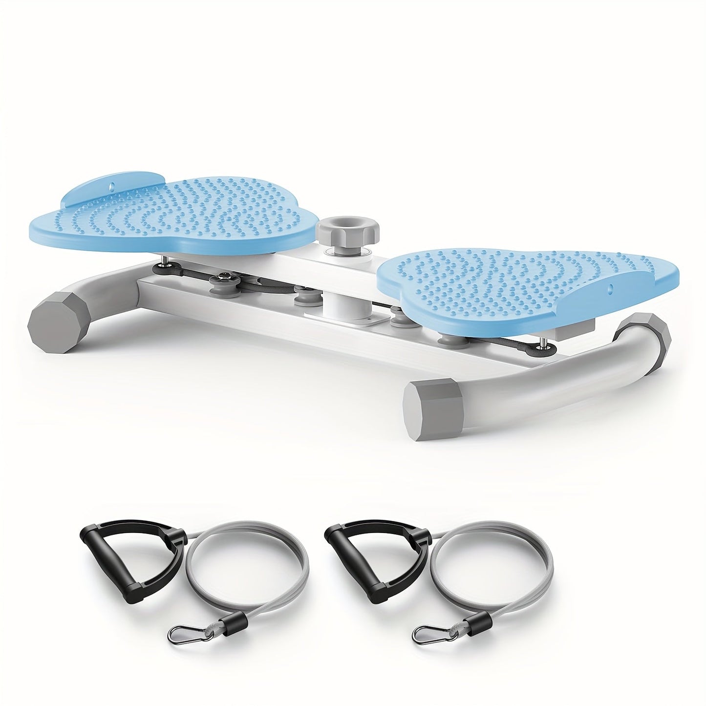 Fitness Equipment Waist Twist Stepper with Resistance Tubes, 360-Degree Pedal Motion and Three Options