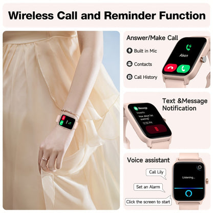 Smartwatch – with Built-in Alexa FAWEIO 1.8" HD Touch Screen, Bluetooth Calling, 100+ Sport Modes, Fitness Tracker Heart Rate Sleep…