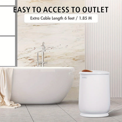 25L Electric Towel Warmer Bucket for Towels and Robes with Single-Button Control, White or Gray Finish