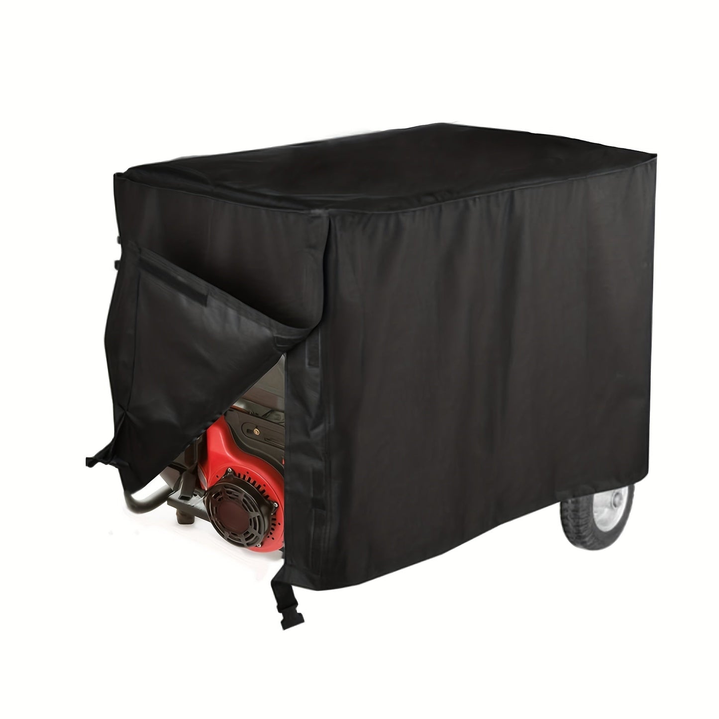 Generator Cover in Black with Displayed 25.59 x 20.08 x 20.08-Inch Dimensions and Side Access Opening