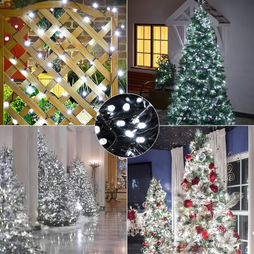 String Lights, IP65 Solar Fairy Lights with Eight Modes, 100- or 200-LED Pack Options and Seven Colors