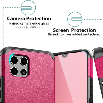 Revvl 7 5G Case Heavy Duty Dual Layer Shockproof with Magnetic Support – Hybrid Hard PC TPU Drop Protection Cover for T-Mobile Revvl 7 5G with Raised Bezels & Precise Cutouts
