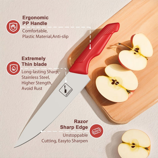 Kitchen Knife Set with Block 14pcs – Japanese 420 Stainless Steel, Built-in Sharpener, Non-Slip Ergonomic Handle, Dishwasher Safe – Professional Chef Knife Set for Home & Restaurant