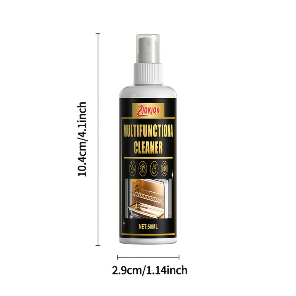 Calcium Carbonate Metal Cleaner Spray - Oil Stain Remover for Stove Oven Cooktop, Polish & Restoration Formula with Sponge