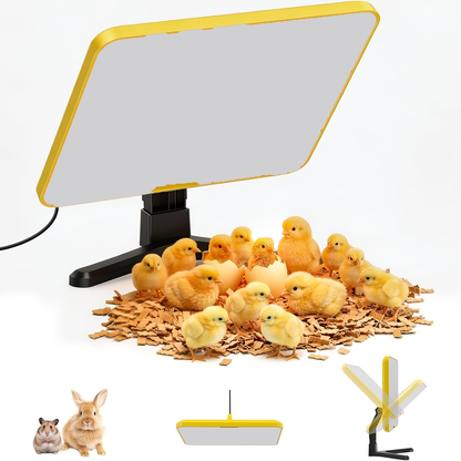 Chick Brooder Heating Plate with Adjustable Height & Angle, Digital Temp Control for Chicken Coop