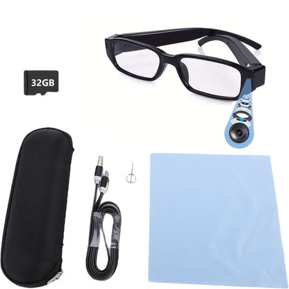 1080P HD Recording Glasses with TF Storage Card – Smart Camera Glasses, 65° Wide-Angle DV Video Recorder, Eye Protection Lenses, Long-Lasting Battery, Portable Wearable Camera for Travel, Sports & Everyday Use